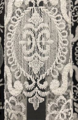 Фатинова тюль з вишивкою  ART107 крем